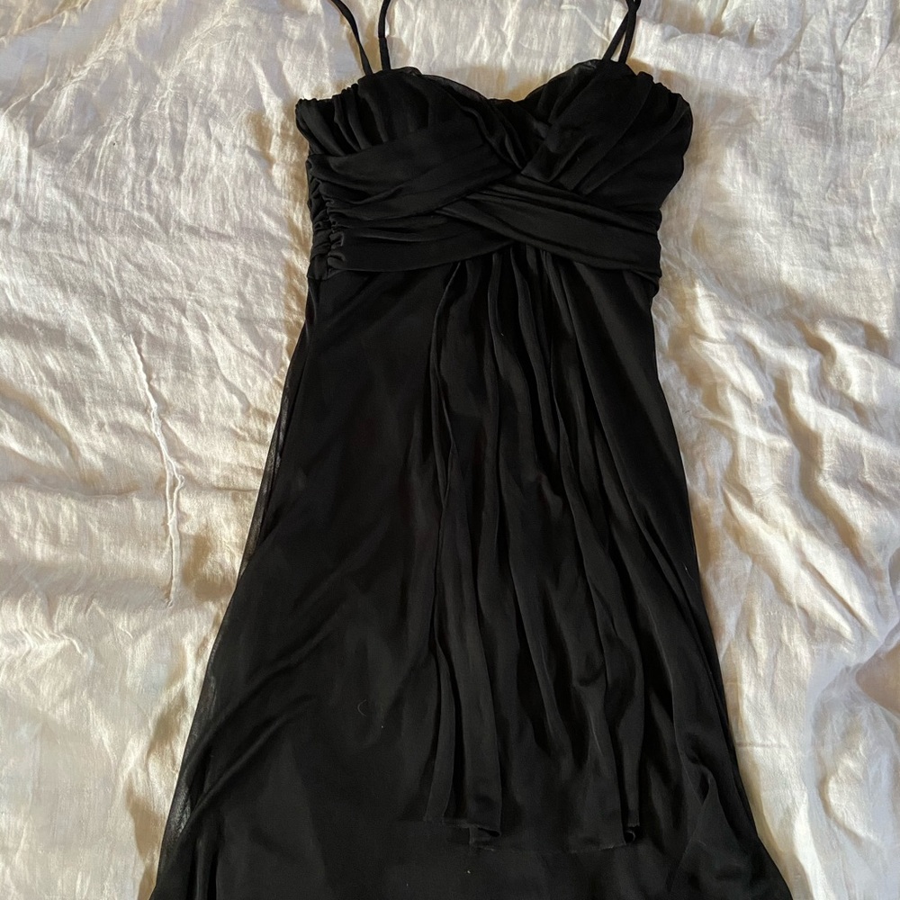 Black Rouched Toile A Line Shift Dress Alyn Paige